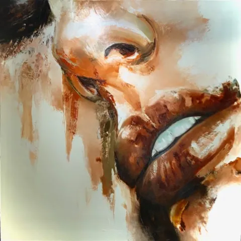 Phantasm — Peinture à l'huile originale (original oil painting) — Série des visages évanescents par Olivier Talon, French painter à L'Isle-sur-la-Sorgue