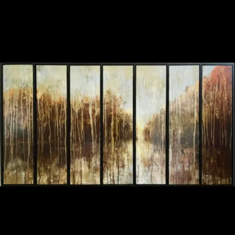 Rémanence — Peinture à l'huile originale (original oil painting) — Série des polyptyques par Olivier Talon, French painter à L'Isle-sur-la-Sorgue