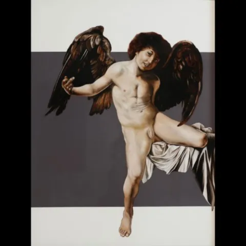 Violet d'évêque — Peinture à l'huile originale (original oil painting) — Série contemporaine par Olivier Talon, French painter à L'Isle-sur-la-Sorgue